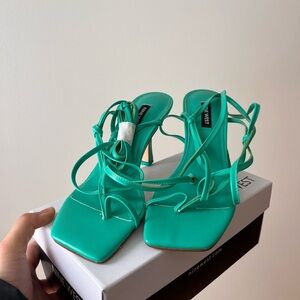 Nine West Turquoise Strappy Heels